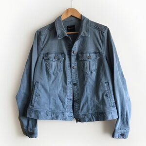 Liverpool Blue Stone Denim Jacket Women’s Size Large Trucker Casual Lightweight